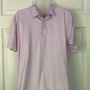Coral Golf Polo Shirt Pink size Large